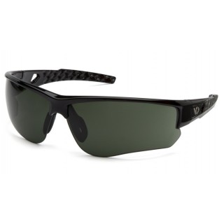 Окуляри захисні Venture Gear Atwater (forest gray) Anti-Fog, сіро-зелені в сріблястій оправі