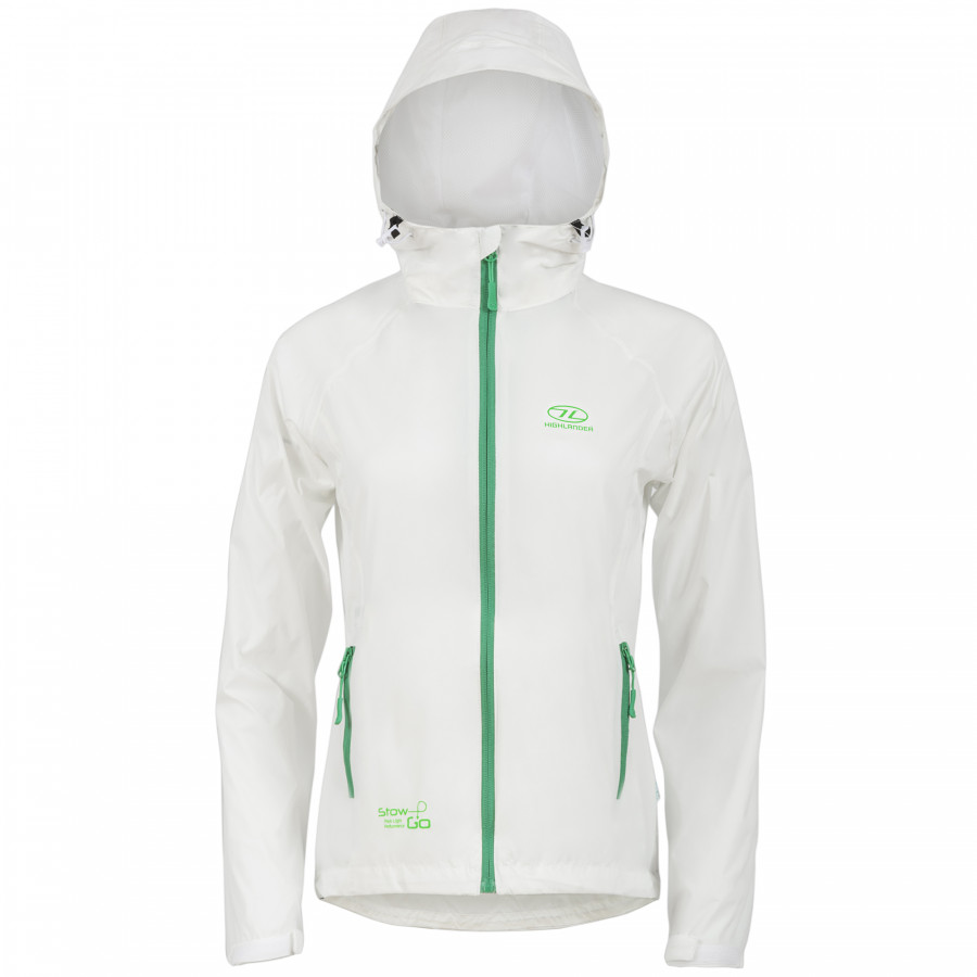 Вітрівка жіноча Highlander Stow & Go Pack Away Rain Jacket 6000 mm White S (JAC077L-WE-S)