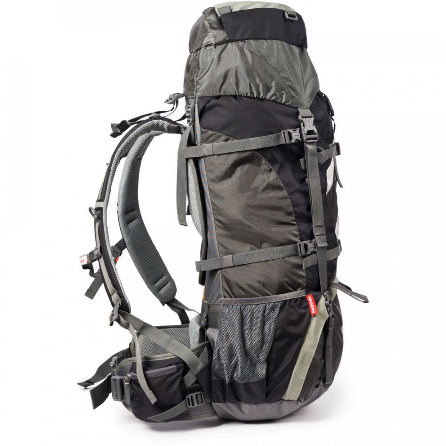 Рюкзак туристичний Naturehike NH70B070-B, 70 л + 5 л, чорно-сірий