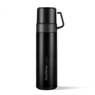 Термос Naturehike NH17S020-B, 304 сталь, 0.6 л, чорний