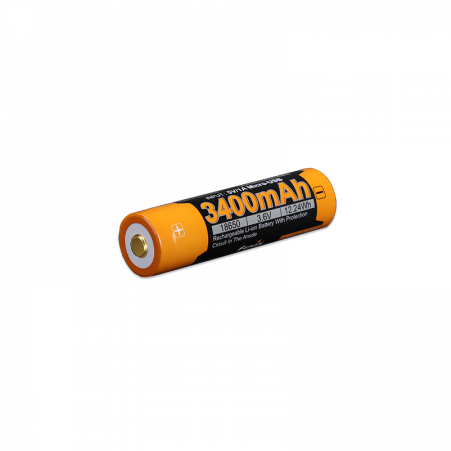 ARB-L18-3400U Акумулятор 18650 Fenix (3400 mAh) micro usb зарядка