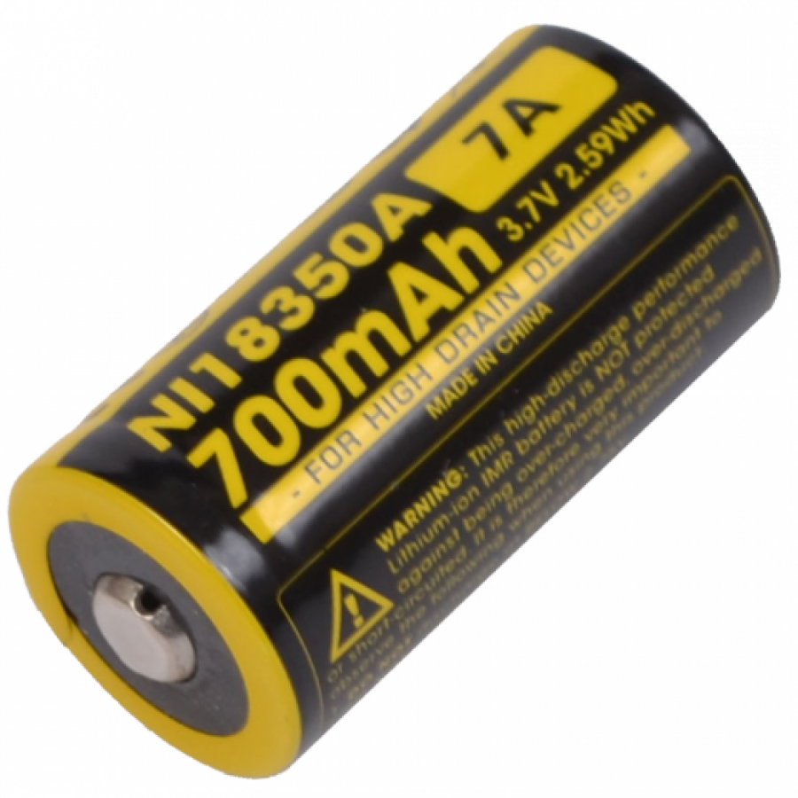 Акумулятор літієвий Li-Ion CR123A Nitecore NL166 3.7V (650mAh)