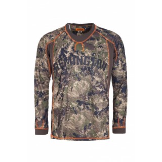 Футболка длинный рукав Fit Shirt Green Forest "Remington" - XXL
