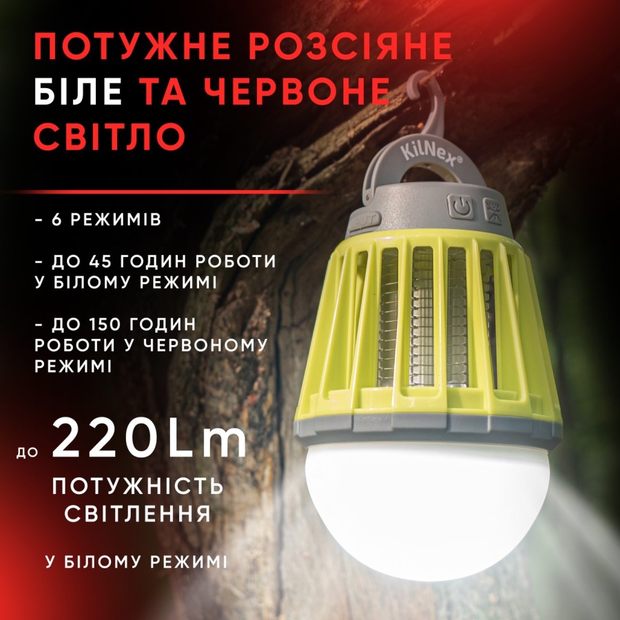Кемпінговий ліхтар Kilnex із червоним світлом