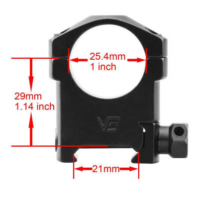 Кільця Vector Optics Mark 25,4 мм Weaver високі