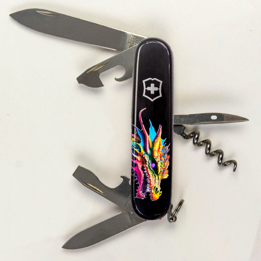 Ніж Victorinox Swiss Army Spartan Zodiac Яскравий дракон