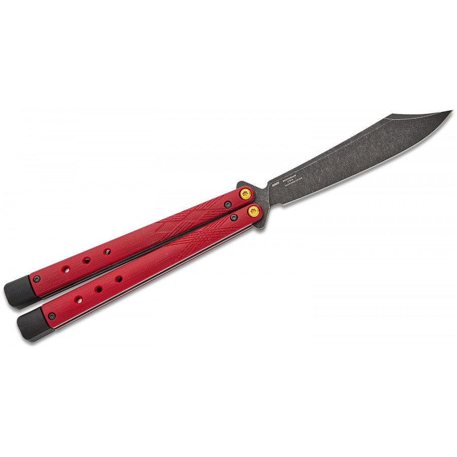 Ніж Benchmade "Necron", balisong, ruby red G10