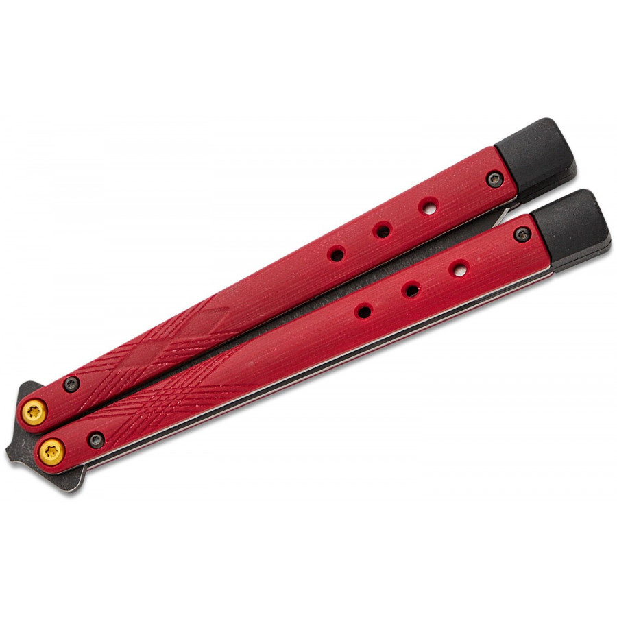 Ніж Benchmade "Necron", balisong, ruby red G10