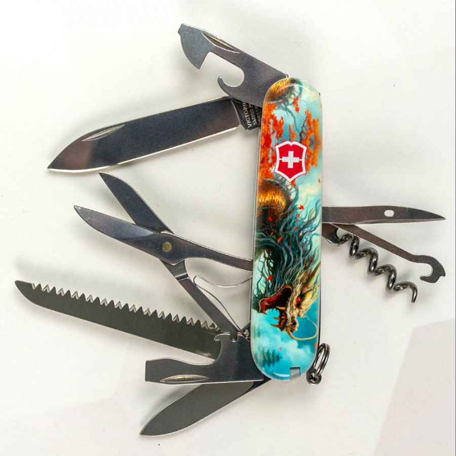 Ніж Victorinox Swiss Army Huntsman Zodiac Бойовий дракон