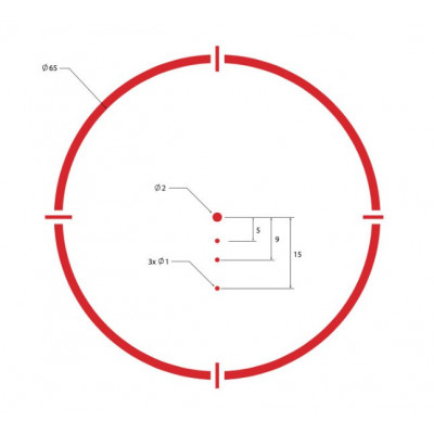 Приціл коліматорний SIG Optics ROMEO4S 1x20mm, 2 MOA RED DOT BALLISTIC CIRCLE DOT, SOLAR