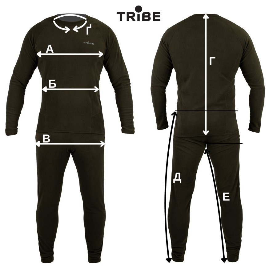 Термобілизна чоловіча Tribe Microfleece (футболка+штани) T-KA-0015-olive, T-KA-0015-olive-L