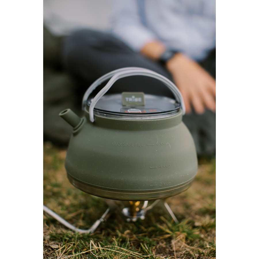 Чайник Tribe Collapsible Kettle 1,5 л силіконовий T-FF-0026, olive