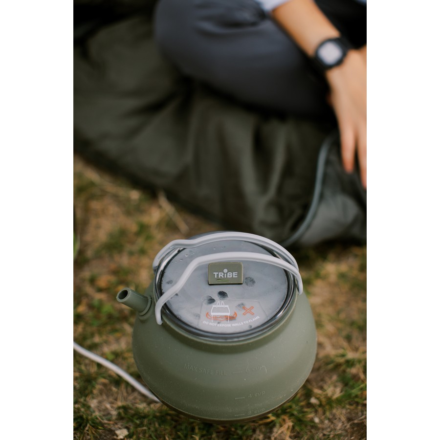 Чайник Tribe Collapsible Kettle 1,5 л силіконовий T-FF-0026, olive