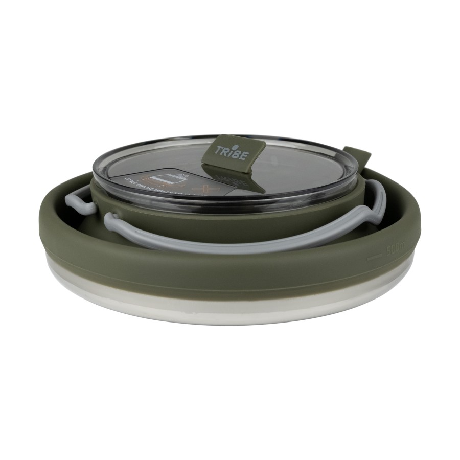 Чайник Tribe Collapsible Kettle 1,5 л силіконовий T-FF-0026, olive