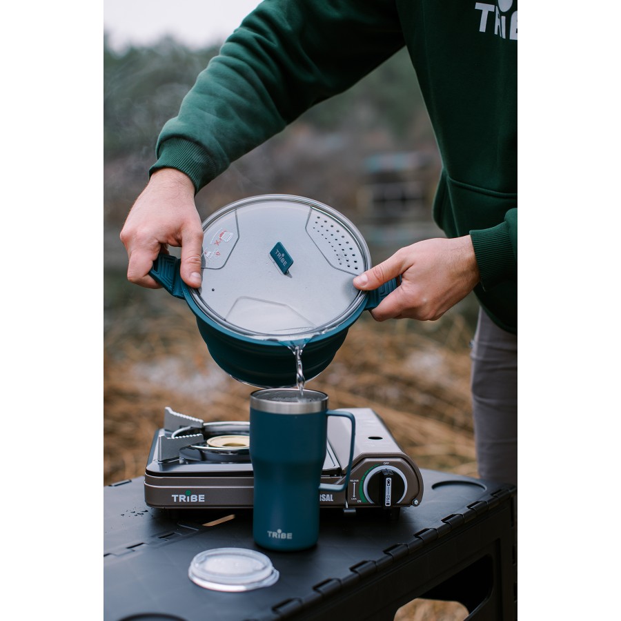 Каструля Tribe Collapsible Pot 2,5 л силіконова T-FF-0025, ocean