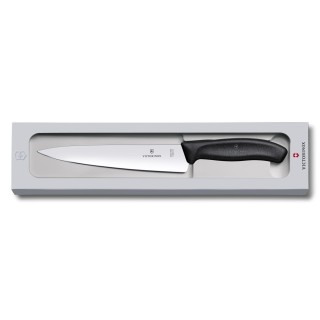 Ніж кухонний обробний Victorinox SwissClassic 19 cм, чорний в подарунковій упаковці