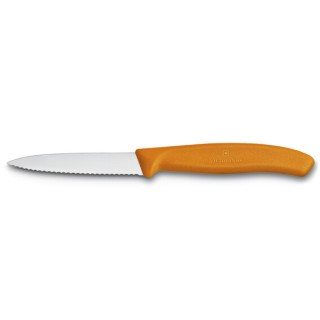 Ніж кухонний Victorinox SwissClassic, 8 см, серрейтор, помаранчевий