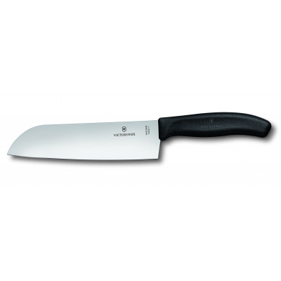 Ніж кухонний Victorinox SwissClassic Santoku17 см, чорный, блістер