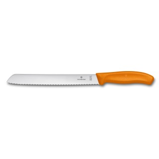 Ніж кухонний для хліба Victorinox SwissClassic, серрейтор, 21 cм, помаранчевий, блістер