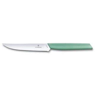 Ніж кухонний Victorinox Swiss Modern Steak 12 см, серрейтор, м'ятний