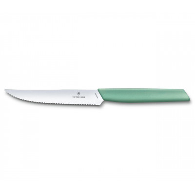 Ніж кухонний Victorinox Swiss Modern Steak 12 см, серрейтор, м'ятний