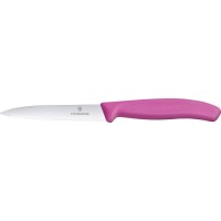Ніж кухонний Victorinox SwissClassic, серрейтор,10 см, рожевий