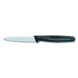 Ніж кухонний Victorinox Standart 8см, серрейтор, чорний