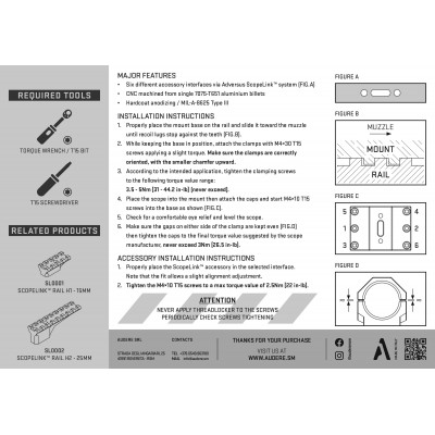 Моноблок AUDERE Adversus Gen 2 Diam 34 H38 20 MOA