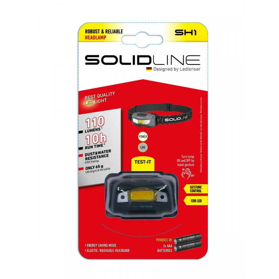 Налобний ліхтар Solidline SH1, 110/15, блістер