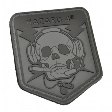 Нашивка на липучці Hazard 4 "SpecOp Skull", чорна / сіра