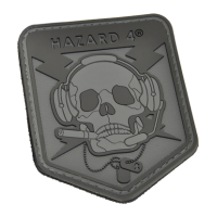 Нашивка на липучці Hazard 4 "SpecOp Skull", чорна / сіра