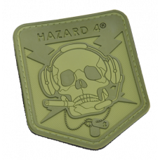 Нашивка на липучці Hazard 4 "SpecOp Skull", OD зелена