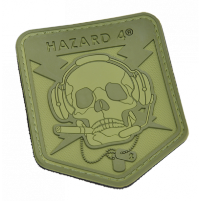 Нашивка на липучці Hazard 4 "SpecOp Skull", OD зелена