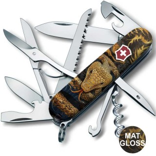 Ніж Victorinox Huntsman Zodiac 91мм,15функ ,Дерев'яна змія