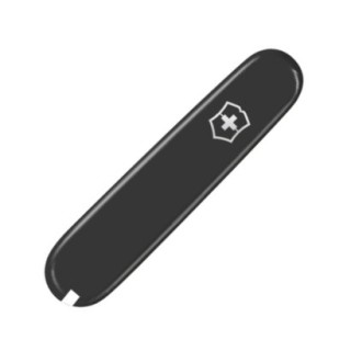Накладка на ніж Victorinox 84мм black передня з лого (kVa+)
