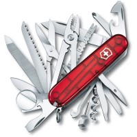 Ніж Victorinox Swisschamp 91мм,33функ,черв.прозор