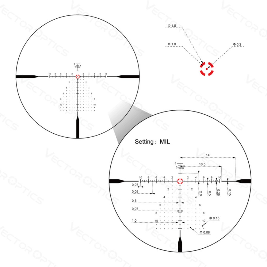 Приціл оптичний Vector Optics Continental 1-10x28 (34mm) illum. ED FFP VET-CTR