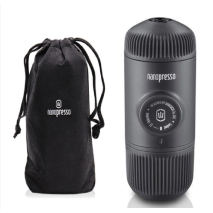 Портативна еспресо-кавоварка Wacaco Nanopresso сіра, механічна, для меленої кави