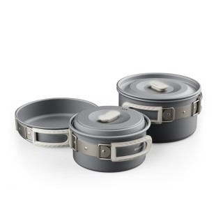 Набір посуду (2 каструлі, сковорідка) Naturehike CNK2450CF010, алюміній
