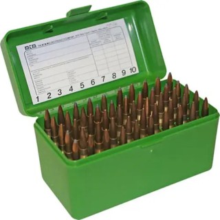 Кейс MTM д/патрон. 223Rem .223 Rem (5,56/45) на 50шт. зелений