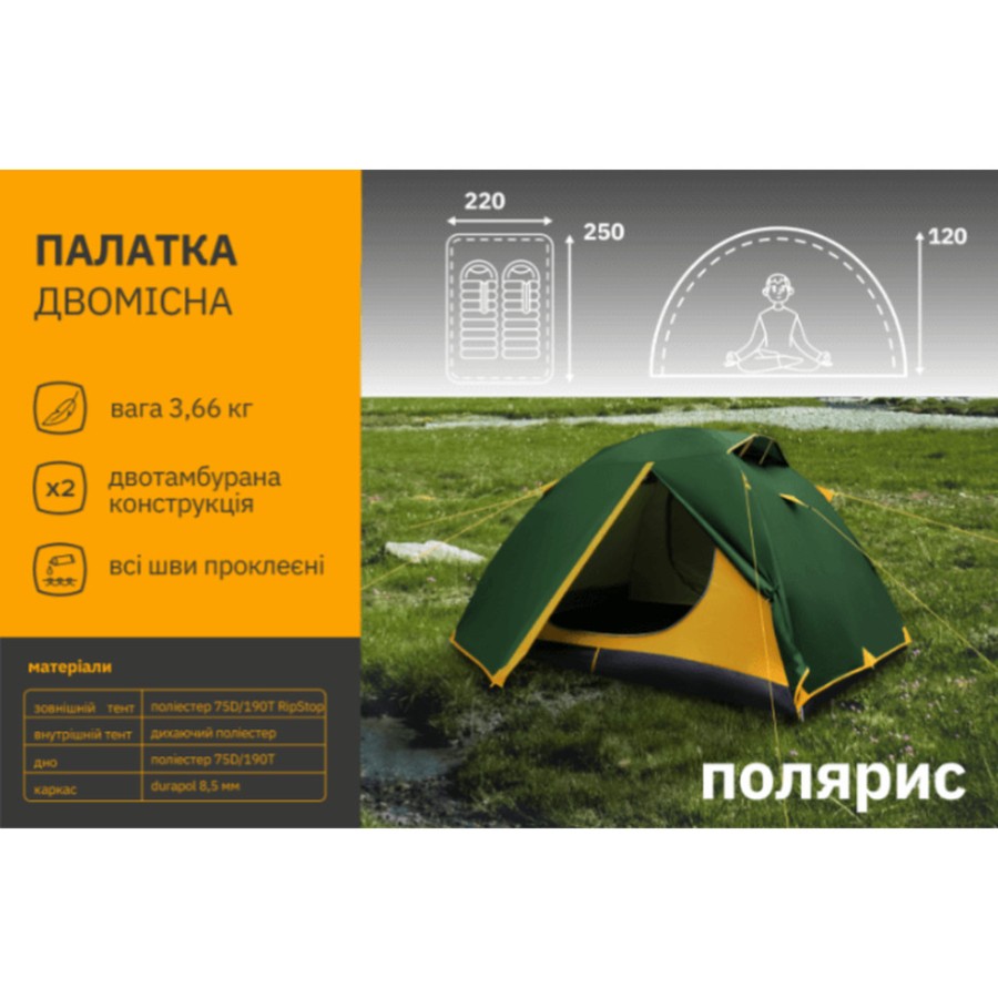 Палатка СИЛА Сфера тримісна