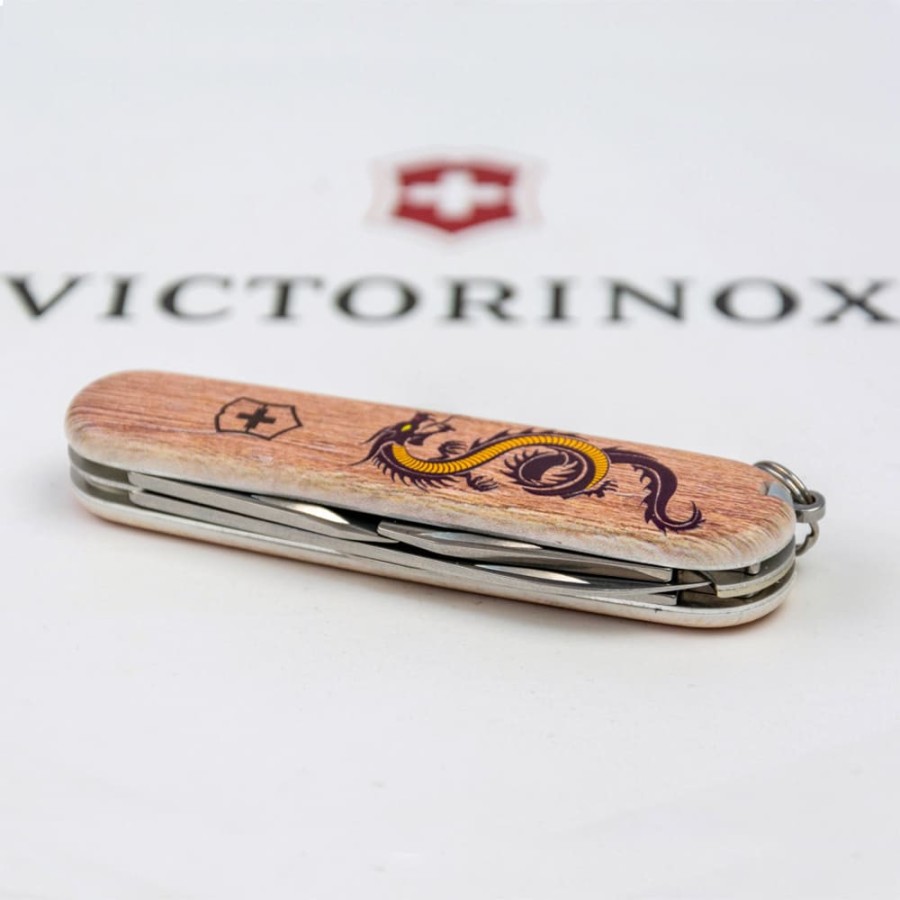Ніж Victorinox Spartan Zodiac 91мм,12функ ,Дерев'яний дракон
