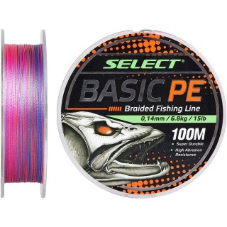 Шнур Select Basic PE 100m (різнокольоровий) 0.12mm 12lb/5.6kg