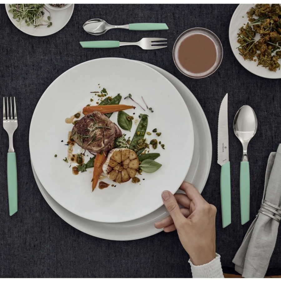 Набір кухонний Victorinox Swiss Modern Table Set 24шт з мятн. ручкою (6 ножів tomato,6 віделок,6 ложек,6 ложек)