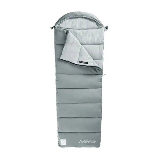 Спальний мішок з капюшоном Naturehike M300 CNK2350WS023, сірий, правий