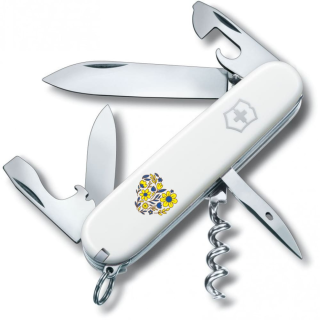 Ніж Victorinox Spartan Ukraine 91мм,12функ,біл ,Квіткове серце