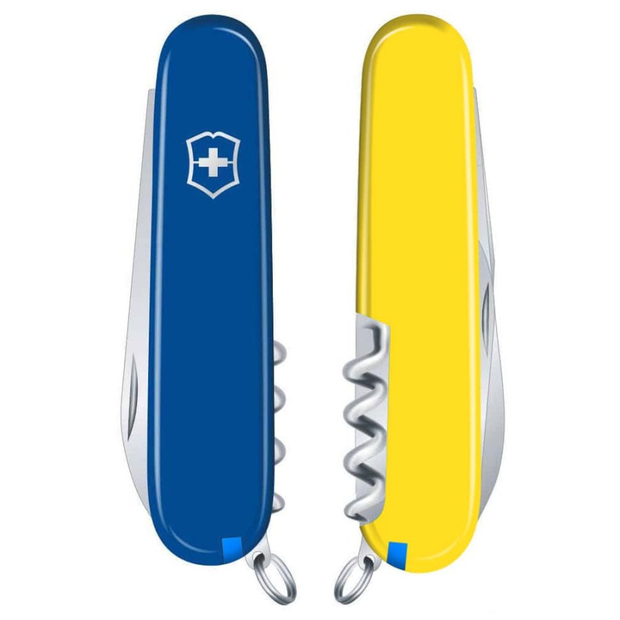 Ніж Victorinox Waiter Ukraine 84мм,9функ,син-жовт