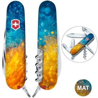 Ніж Victorinox Spartan Ukraine 91мм,13функ ,Жовто-сині бризки