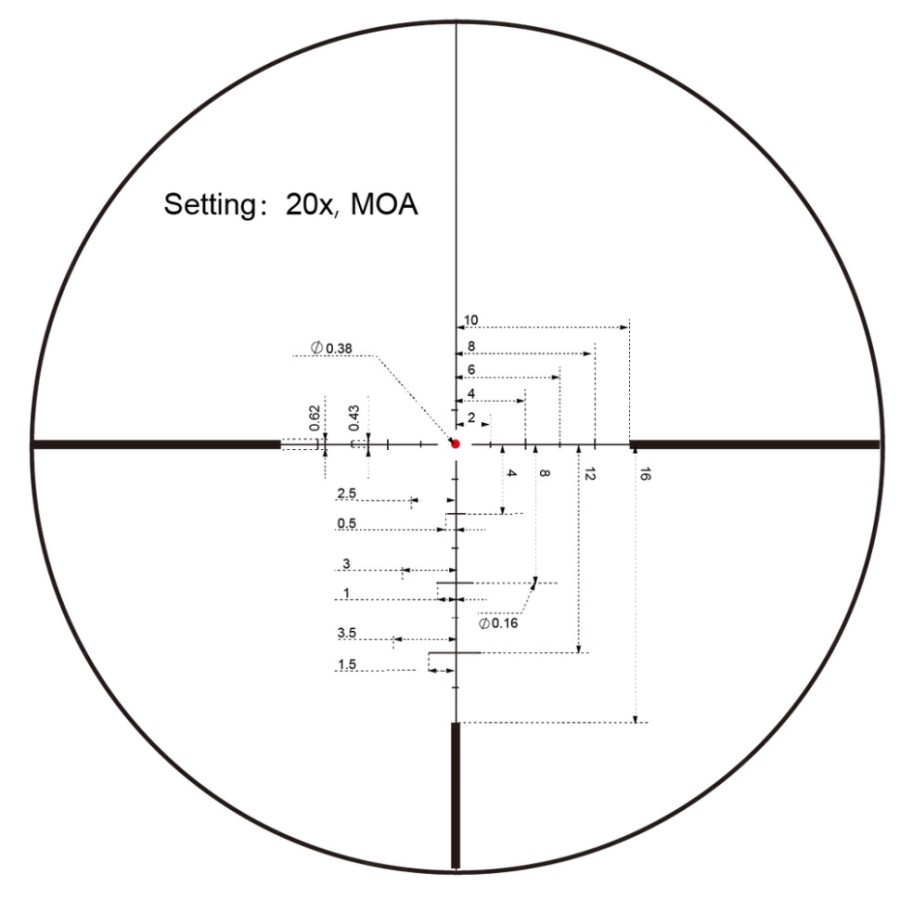 Приціл оптичний Vector Optics Continental 3-24X56 (30 мм) illum. SFP ED