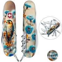 Ніж Victorinox Huntsman Ukraine 91мм,15функ ,Шляхетний Сокіл
